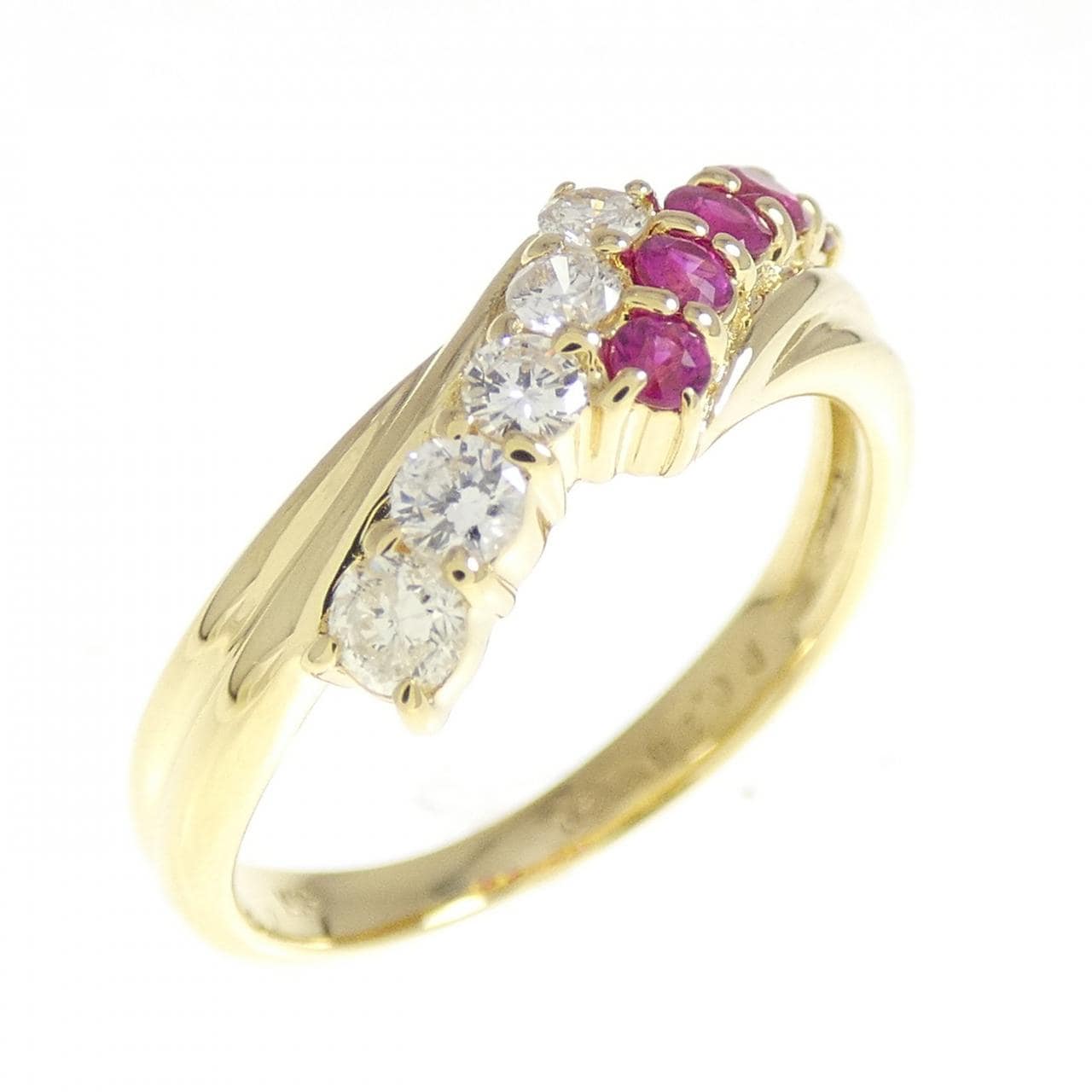K18YG ルビー リング 0.26CT