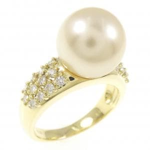 K18YG 白蝶パール リング 11mm