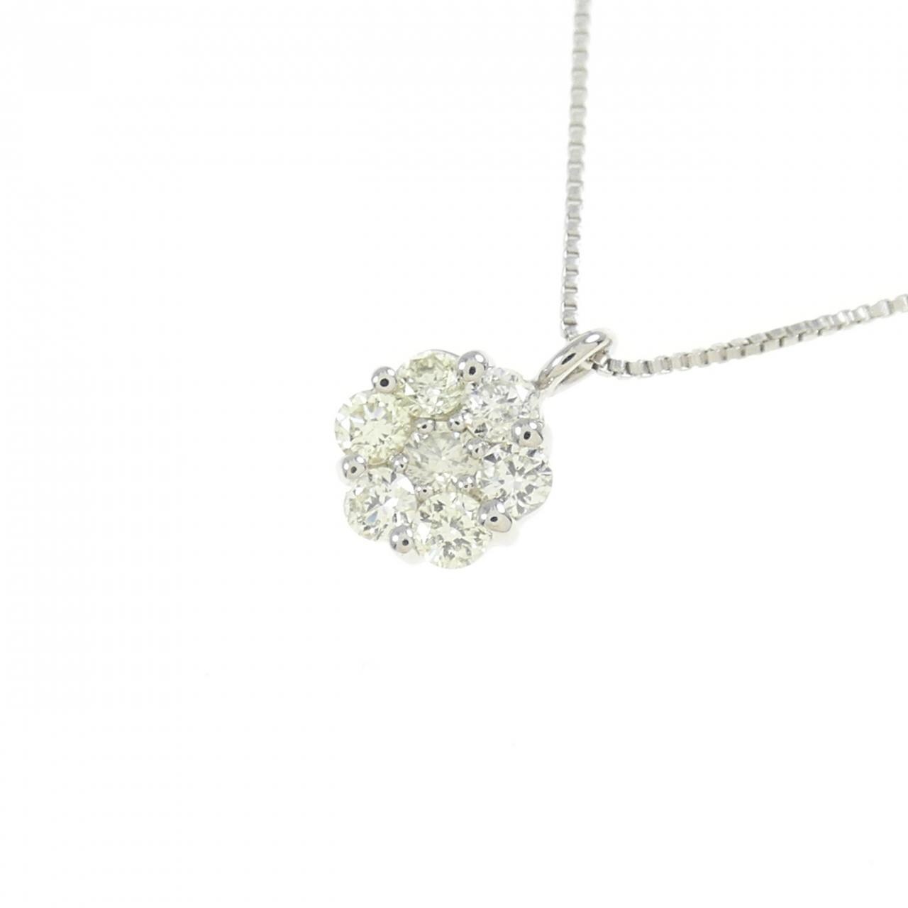 [BRAND NEW] PT Flower Diamond Necklace 0.15CT