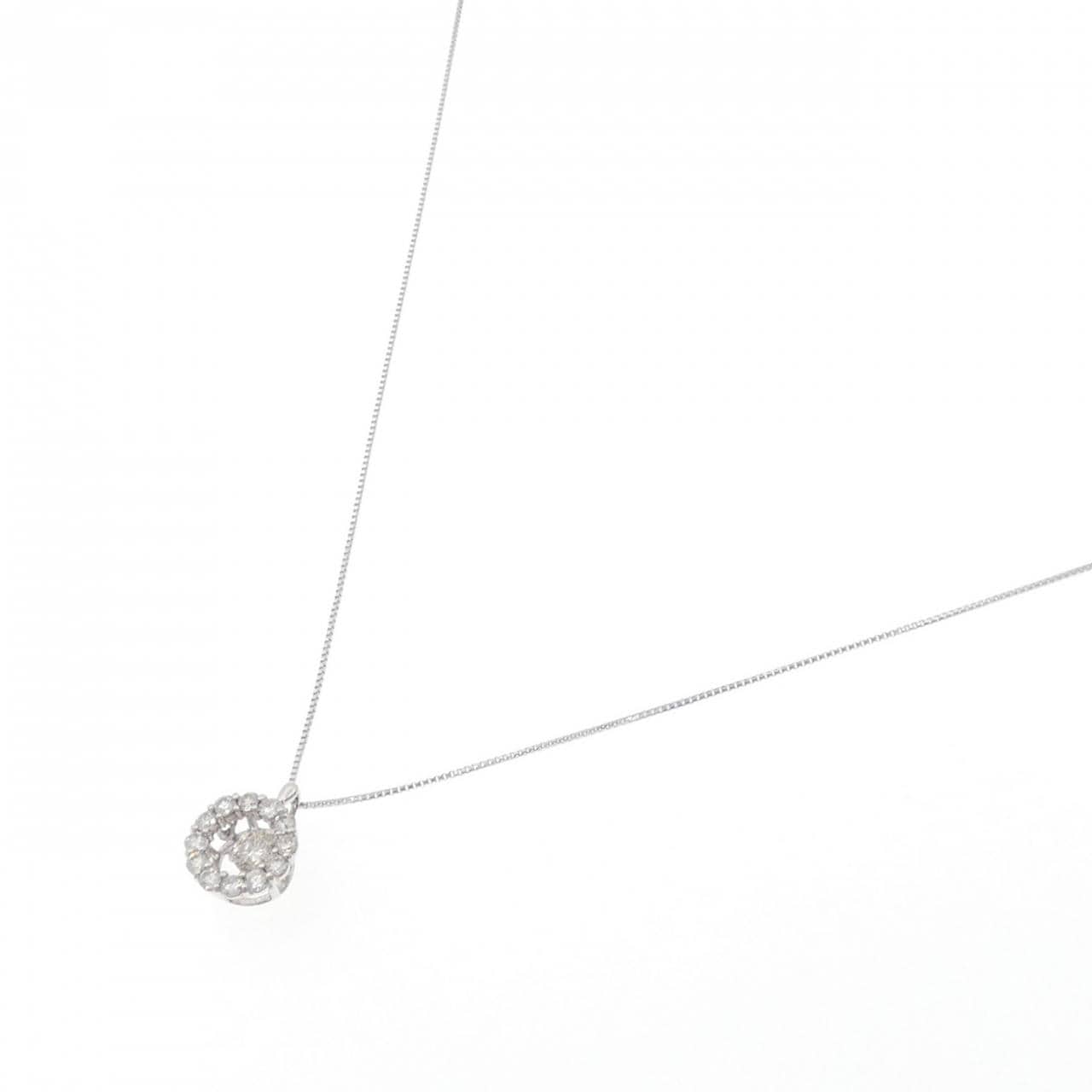 K18WG ダイヤモンド ネックレス 0.50CT