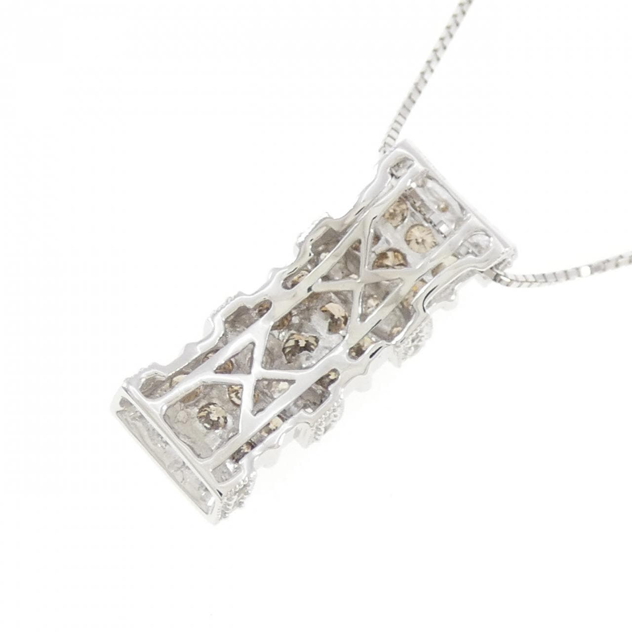 K18WG ダイヤモンド ネックレス 1.00CT