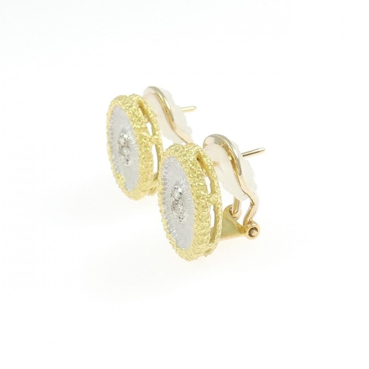 K18YG/K18WG ダイヤモンド ピアス/イヤリング