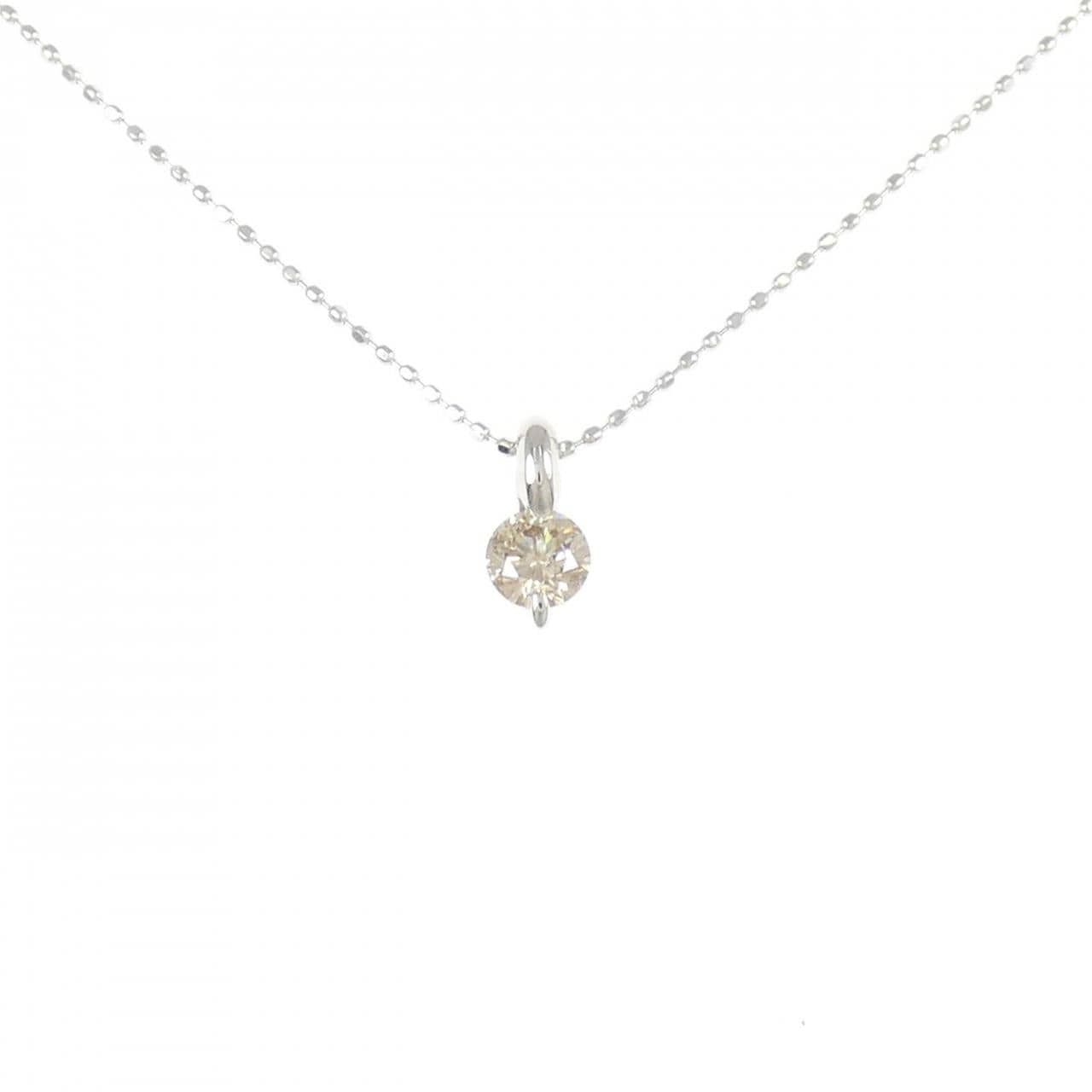 PT1000/K18WG钻石项链 0.3克拉