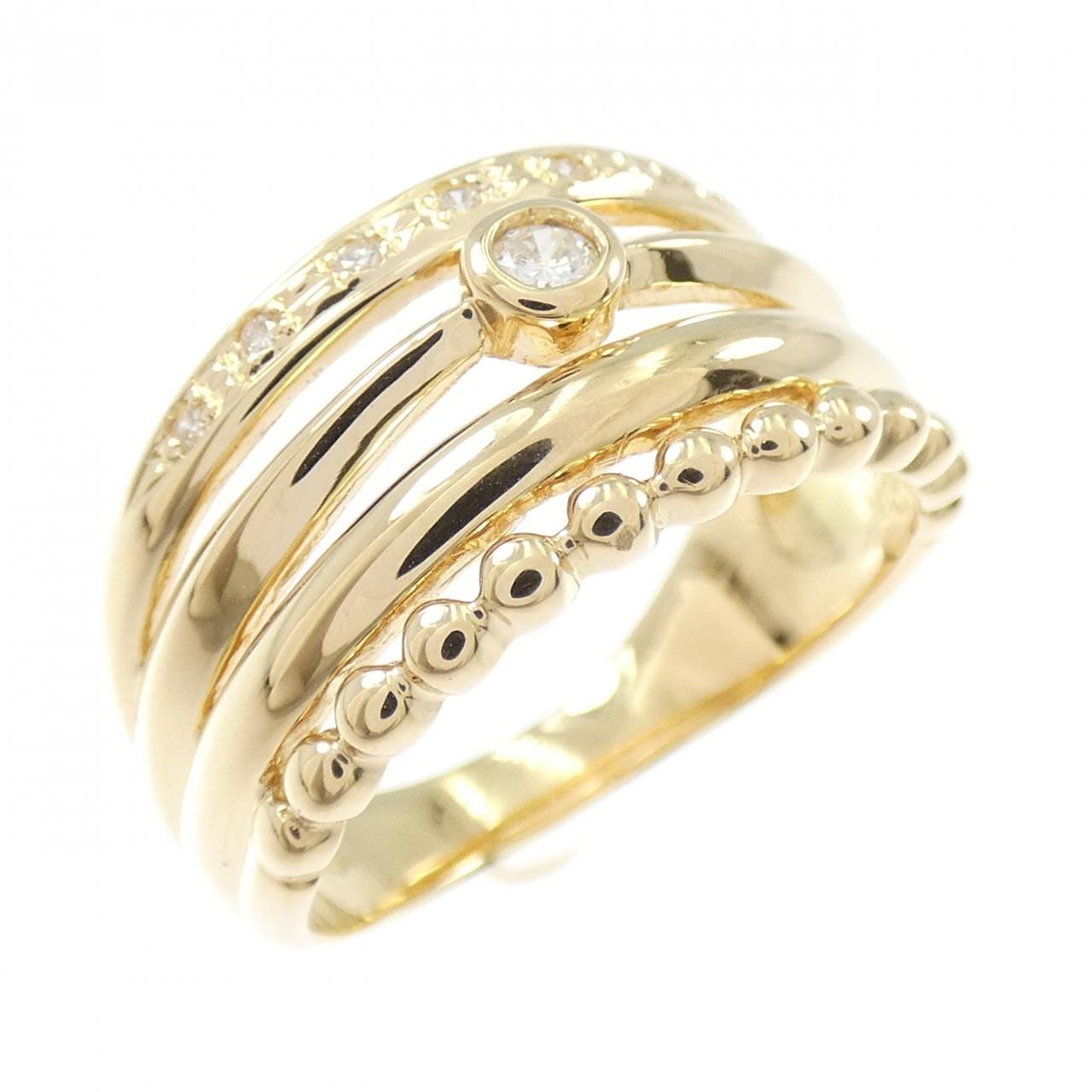 K18YG ダイヤモンド リング 0.10CT