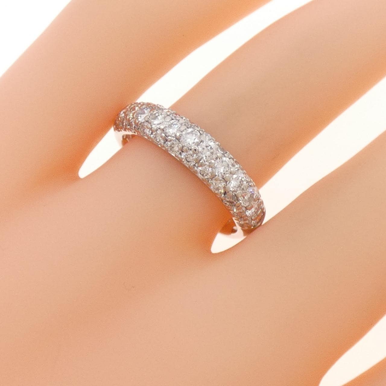PT900 パヴェ ダイヤモンド リング 1.00CT