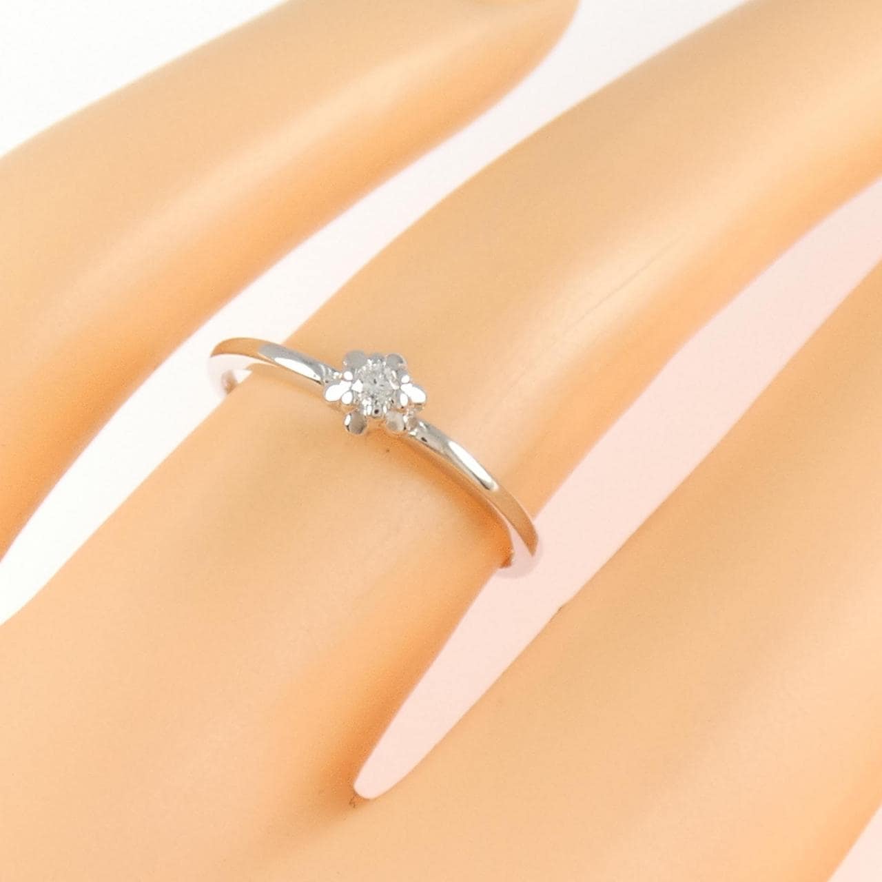 K10WG ダイヤモンド リング 0.03CT