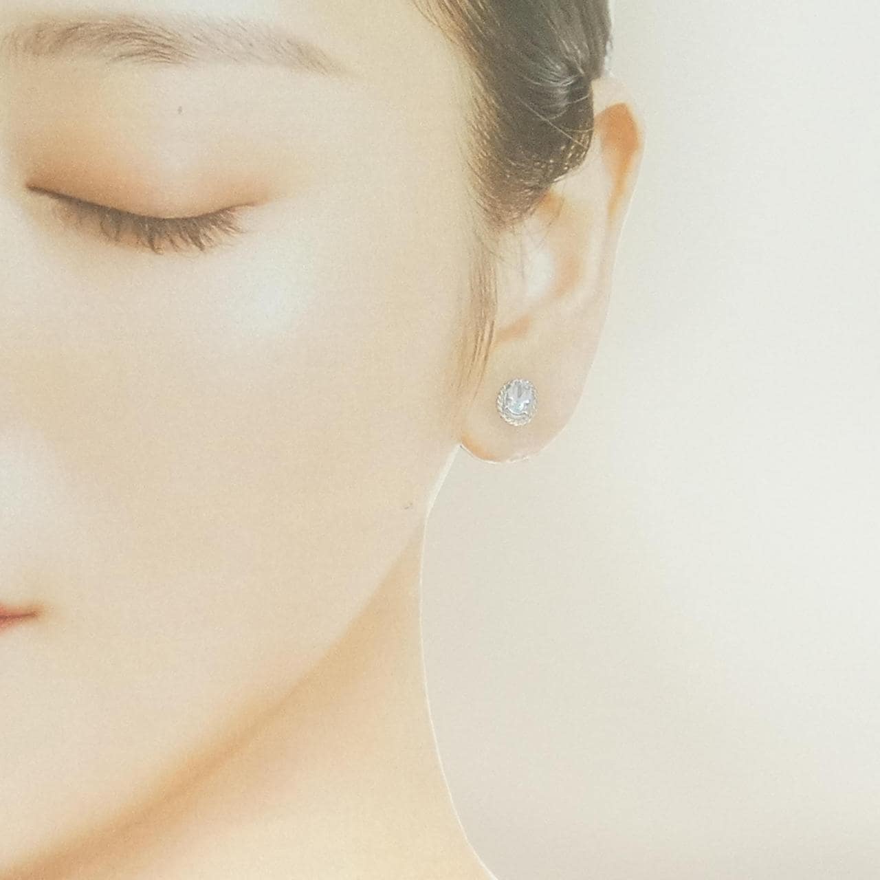 PT900 アクアマリン ピアス