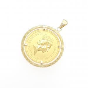 K18YG(枠) コイン ペンダント