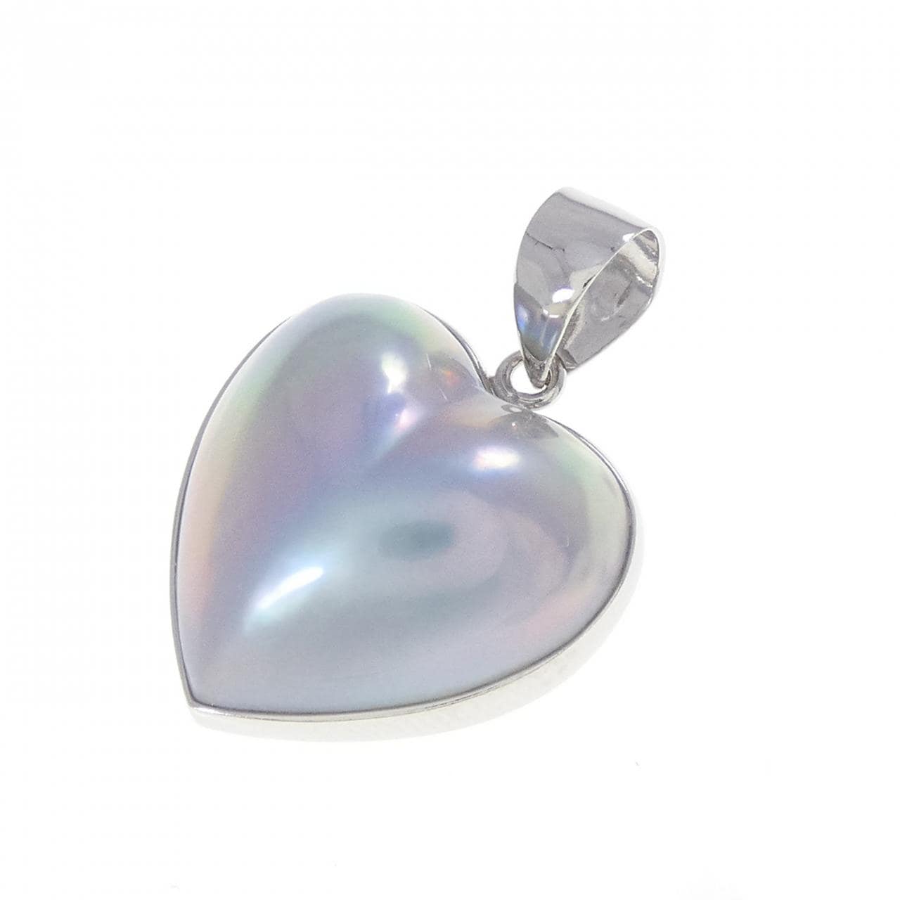 K18WG ハート マベパール ペンダント