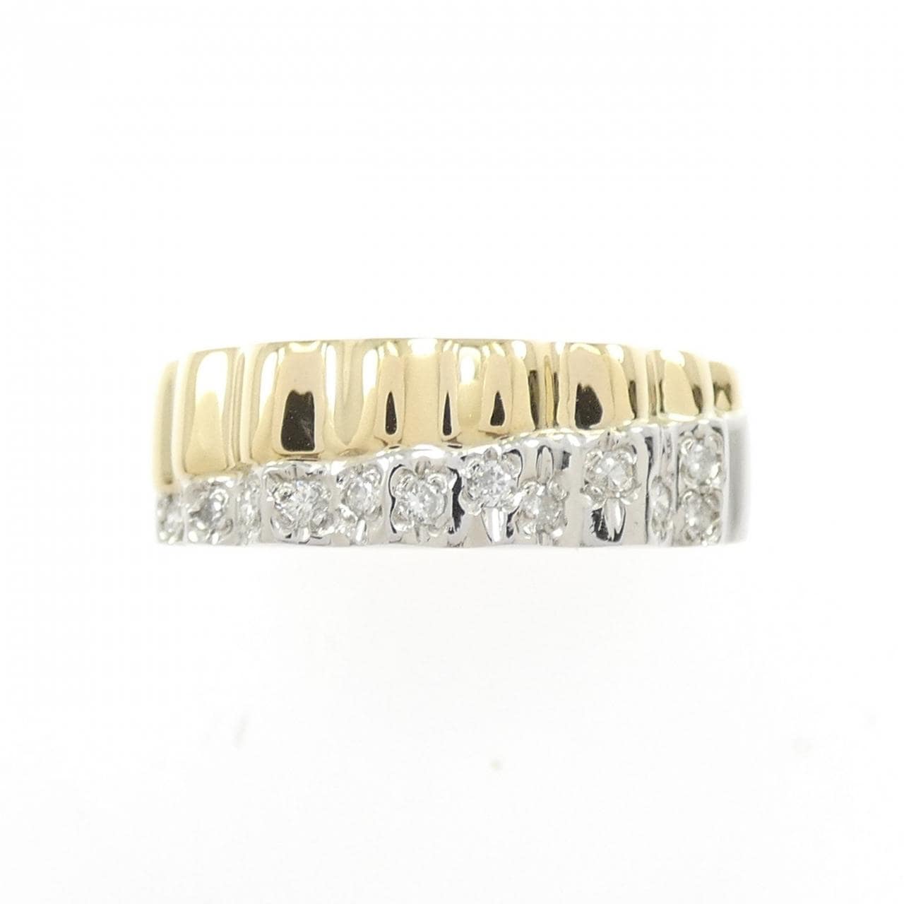 K18YG/PT900 ダイヤモンド リング 0.17CT