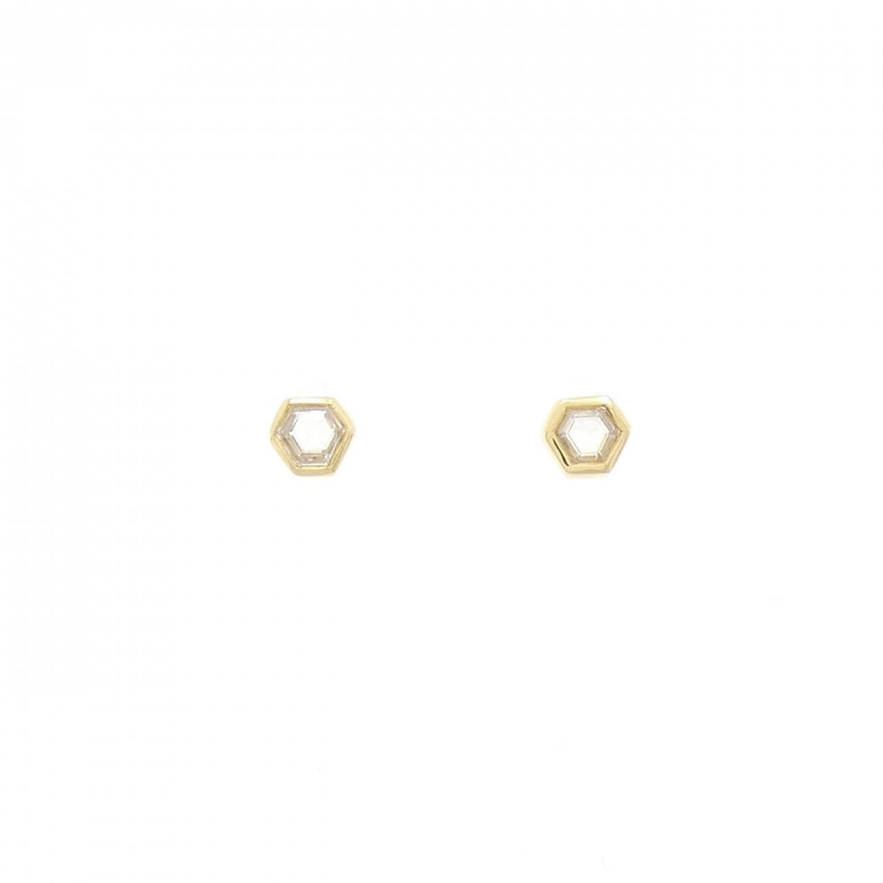 [BRAND NEW] K18YG Diamond Earrings 0.24CT