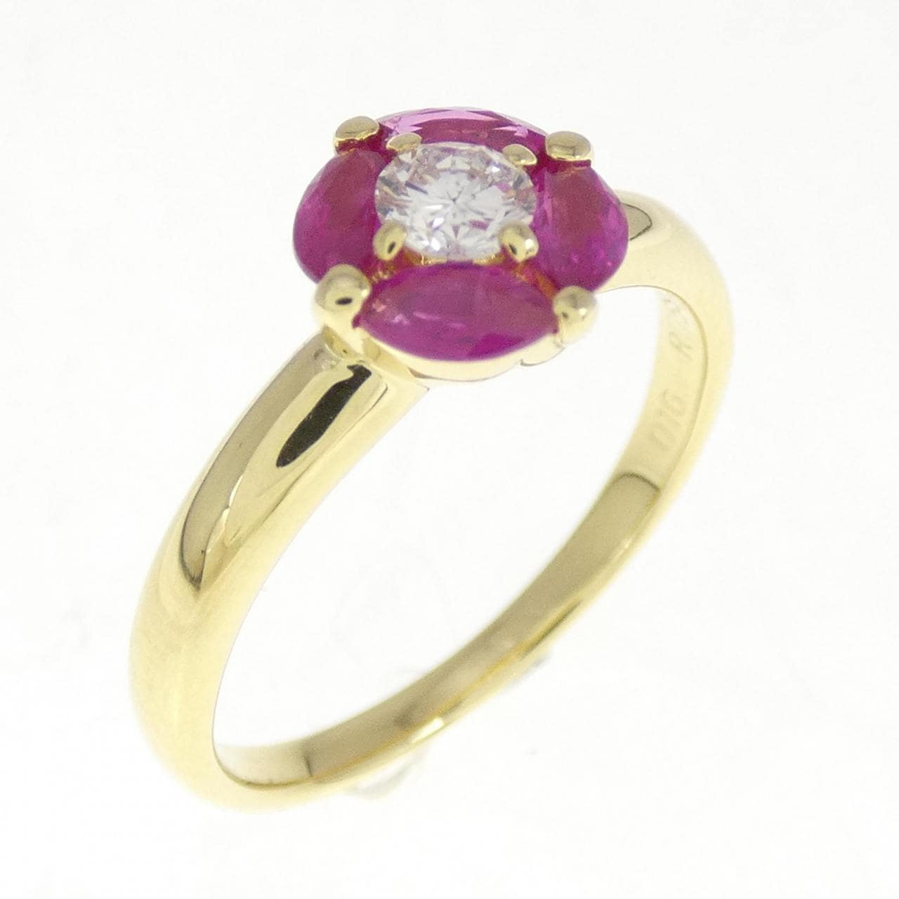 K18YG ruby ring 0.53CT