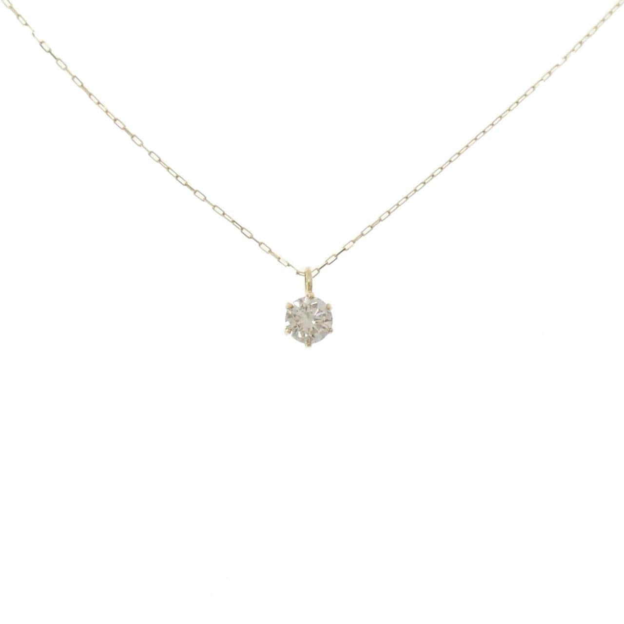 【新品】K18YG ソリティア ダイヤモンド ネックレス 0.27CT