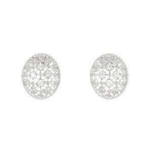 K18WG ダイヤモンド ピアス 0.16CT