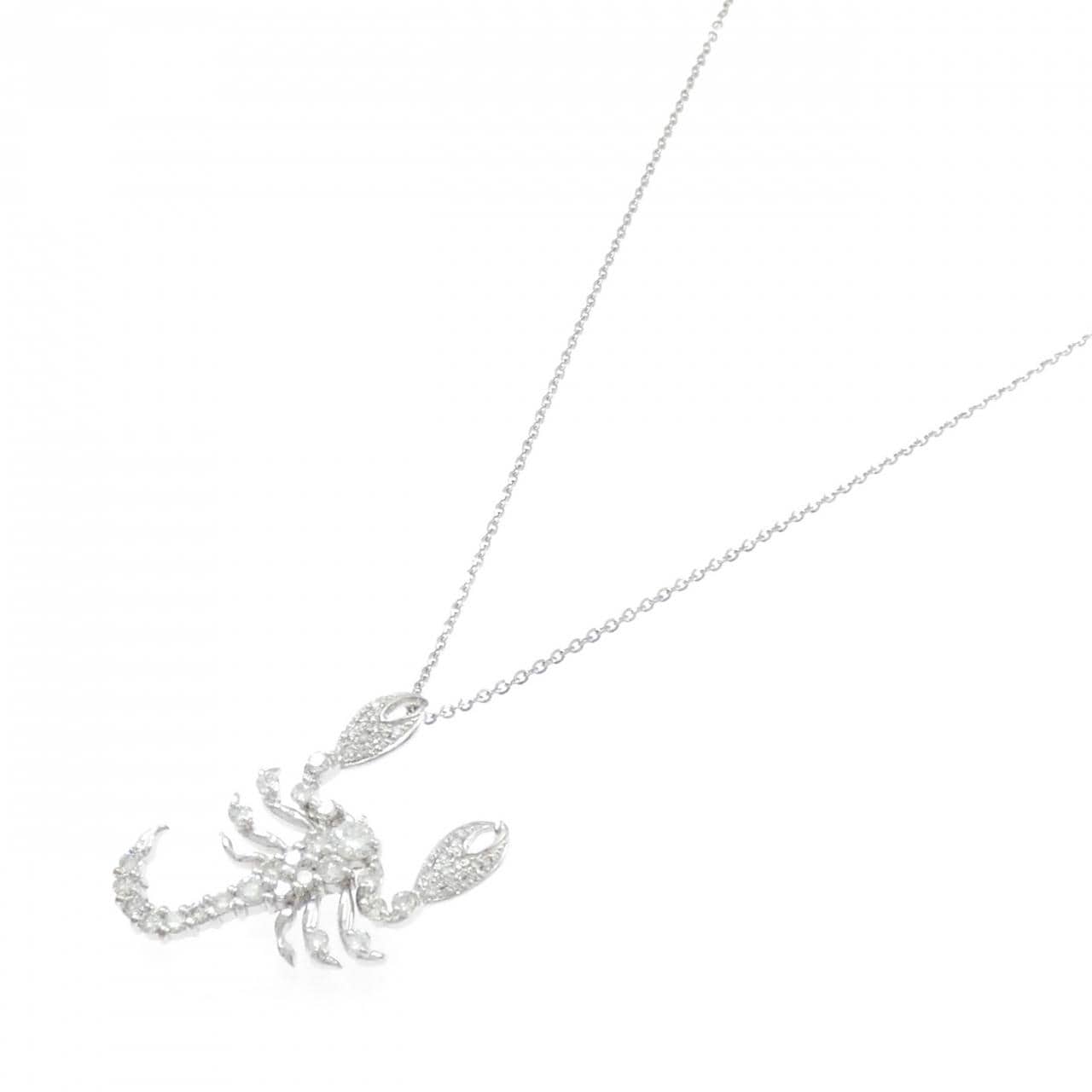 PT900/PT850 サソリ ダイヤモンド ネックレス 0.88CT