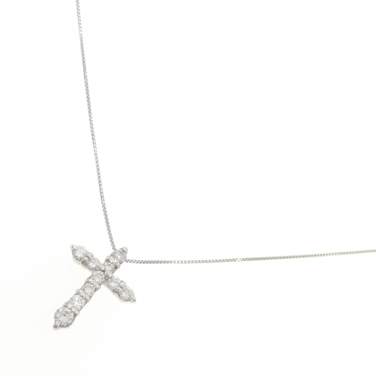PT900/PT850 クロス ダイヤモンド ネックレス 0.50CT
