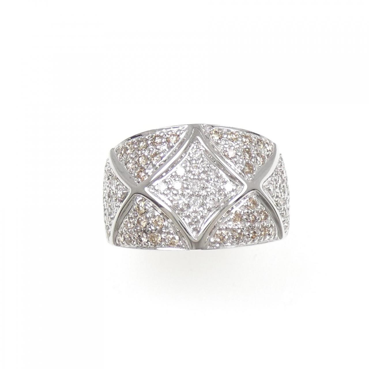 K18WG ダイヤモンド リング 0.75CT