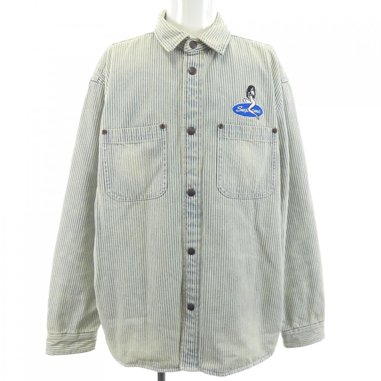 シュプリーム SUPREME Quilted Lined Denim Snap シャツ