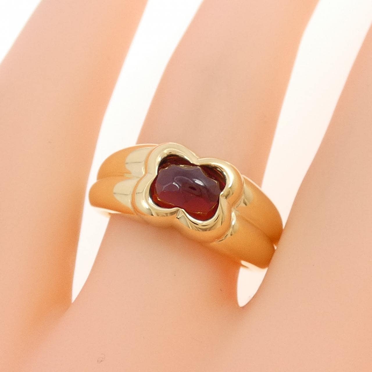 K18YG ガーネット リング