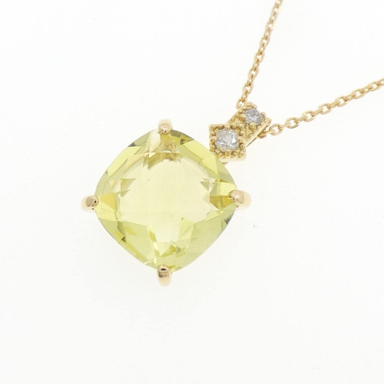 K18YG クオーツ ネックレス 3.33CT