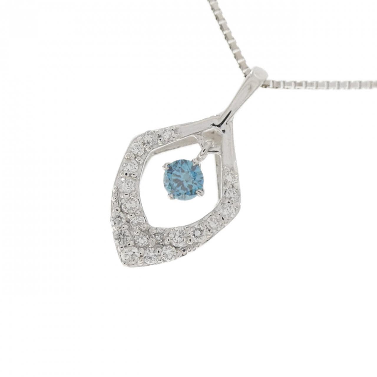 K18WG ダイヤモンド ネックレス 0.10CT