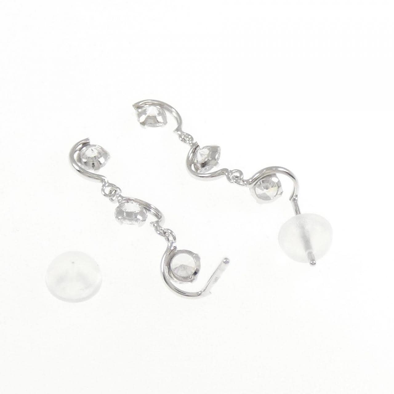 【新品】K10WG キュービック ピアス