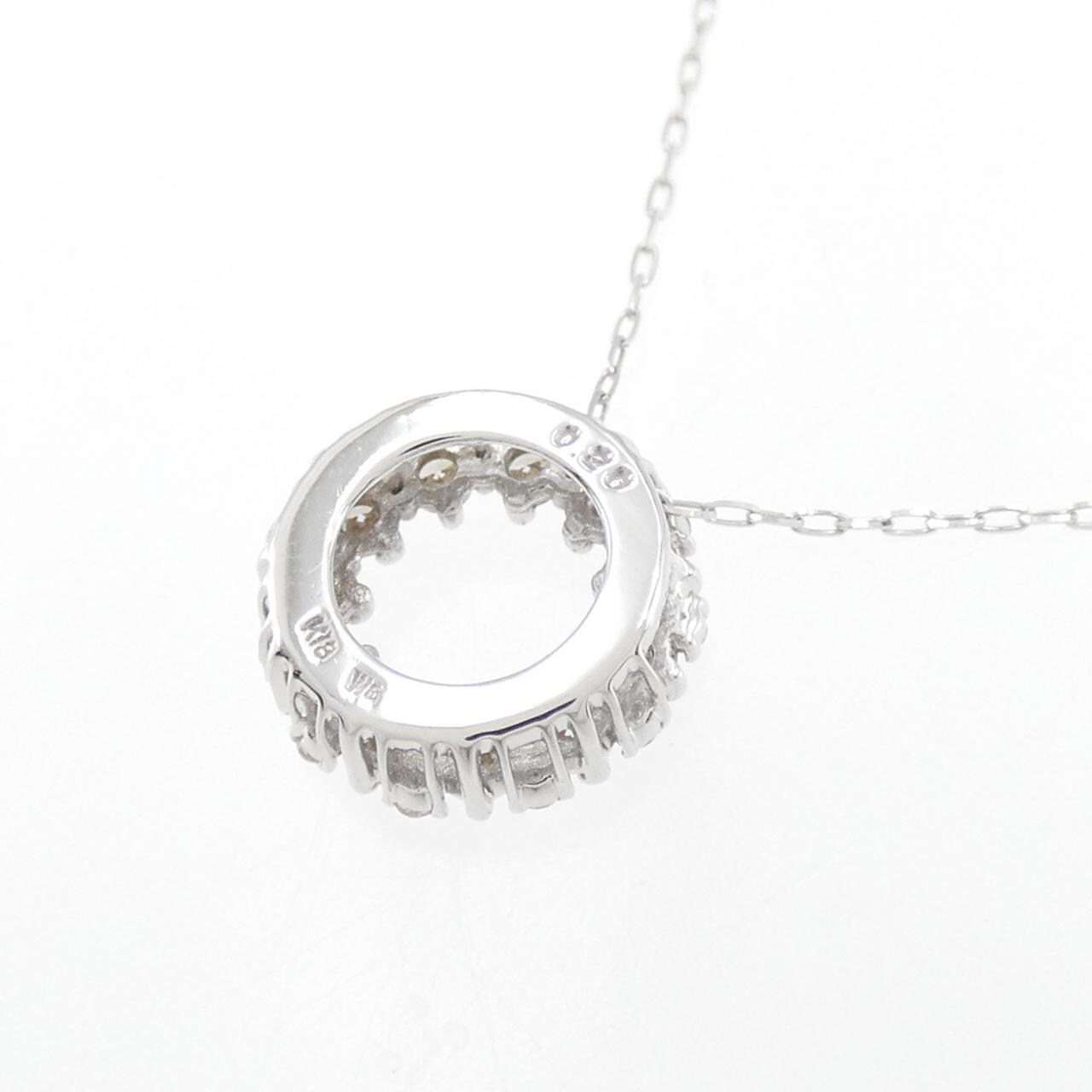 K18WG ダイヤモンド ネックレス 0.20CT