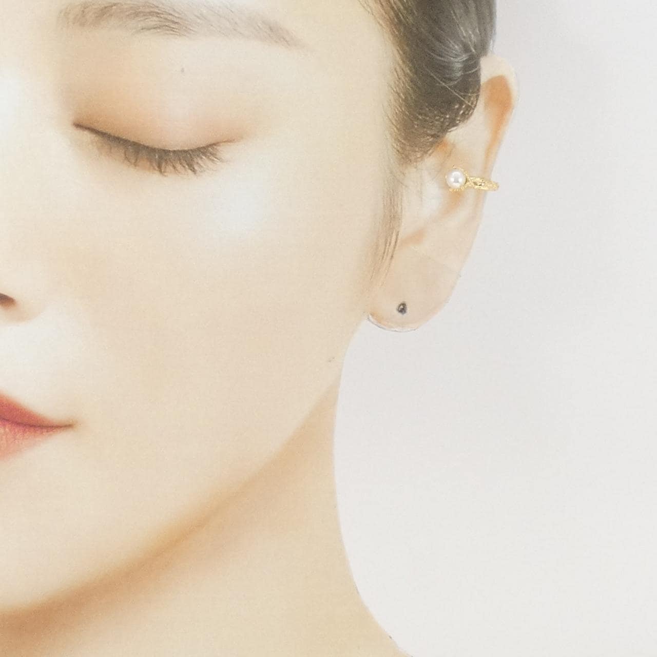 K18YG アコヤパール イヤーカフ 4.5mm 片耳