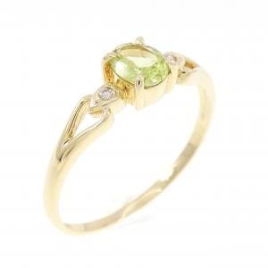 K18YG ペリドット リング