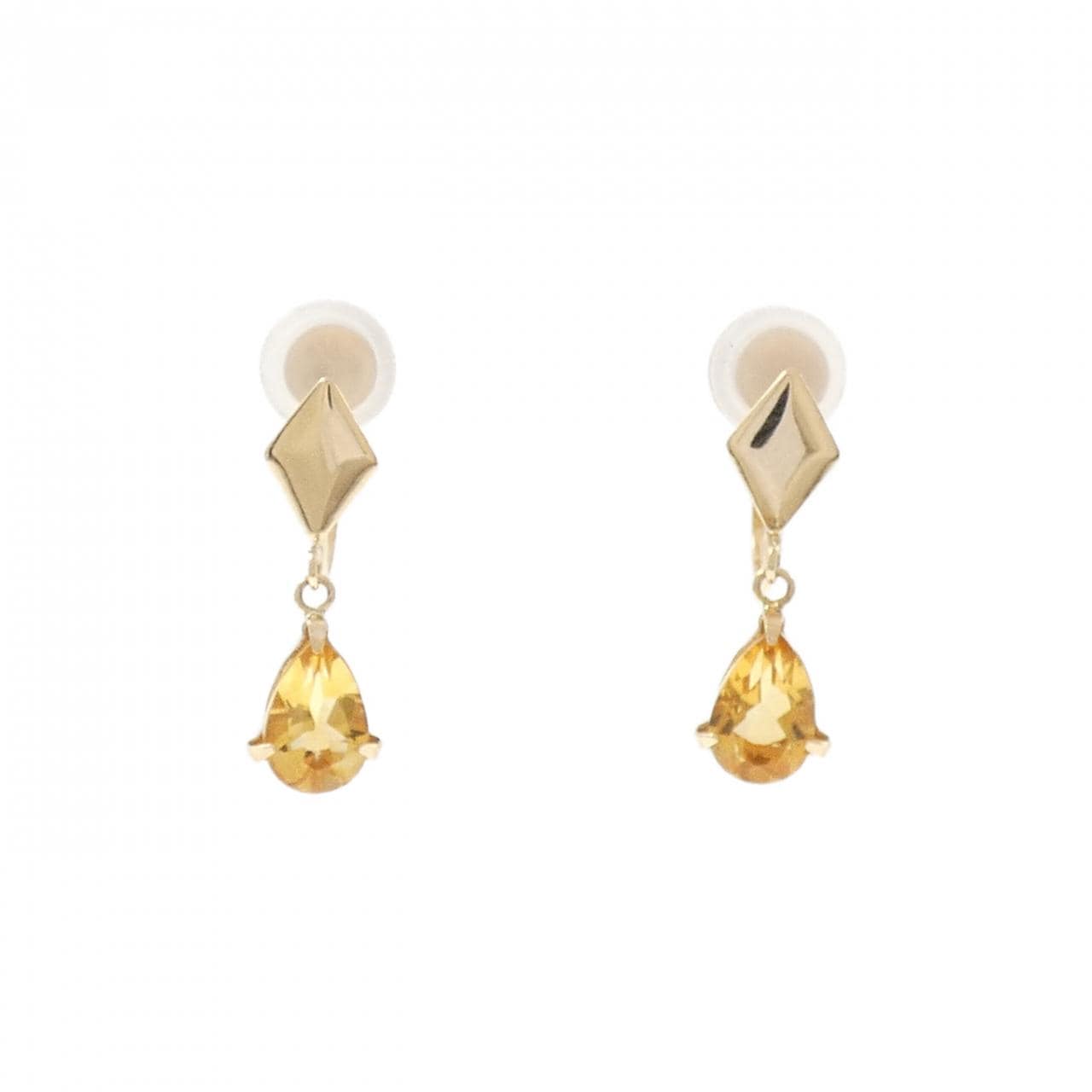 K10YG citrine earrings