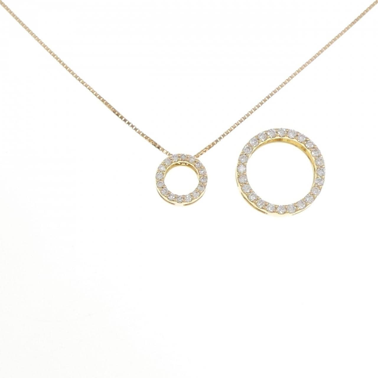 K18YG 2WAY ダイヤモンド ネックレス 0.33CT