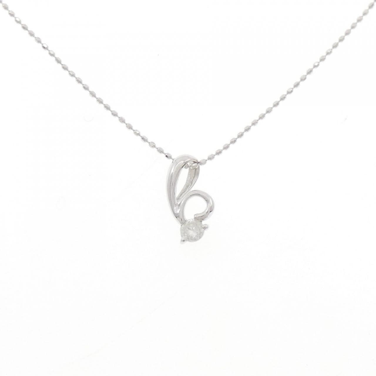 K14WG/K18WG ダイヤモンド ネックレス 0.1