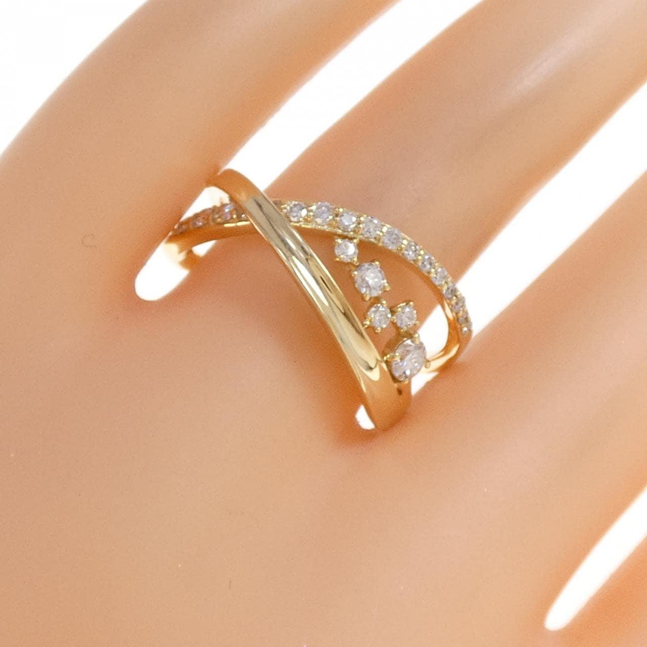 K18YG ダイヤモンド リング 0.45CT