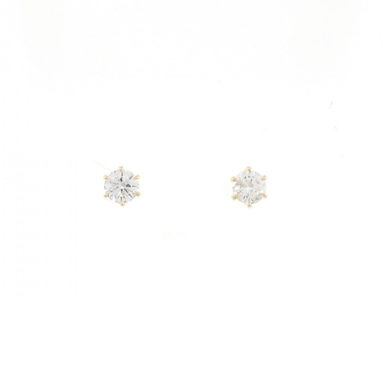【リメイク】K18YG/ST ダイヤモンド ピアス 0.250CT 0.255CT F-G VS1-2 VG-GOOD