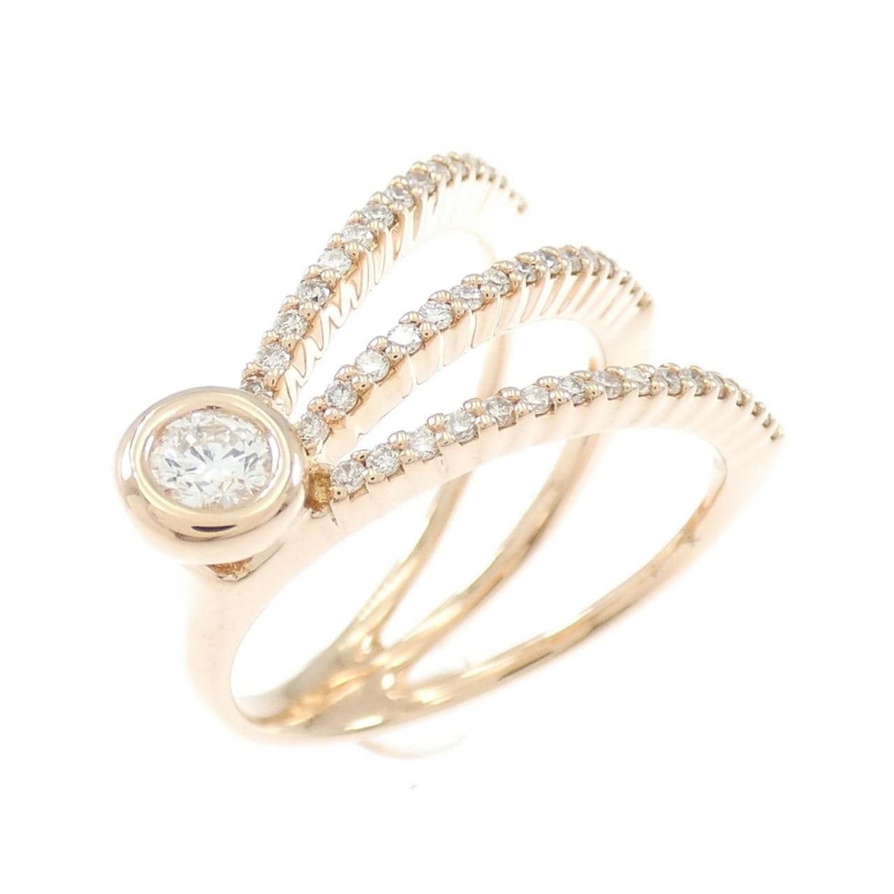 K18PG ダイヤモンド リング 0.12CT