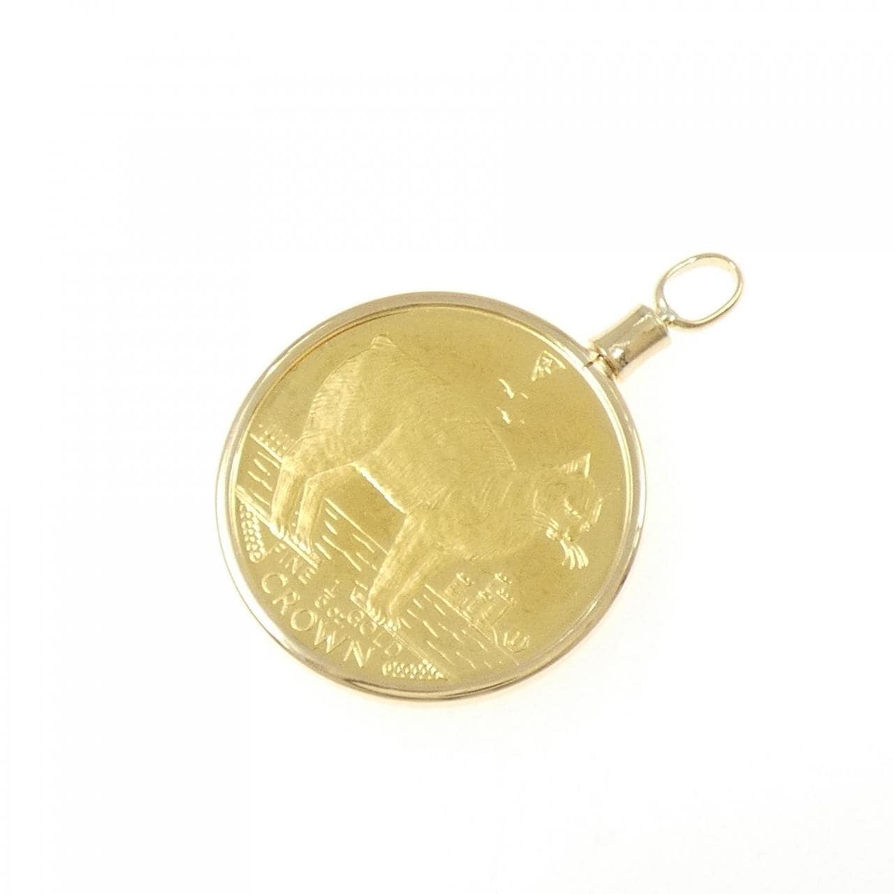 K18YG(枠) コイン ペンダント