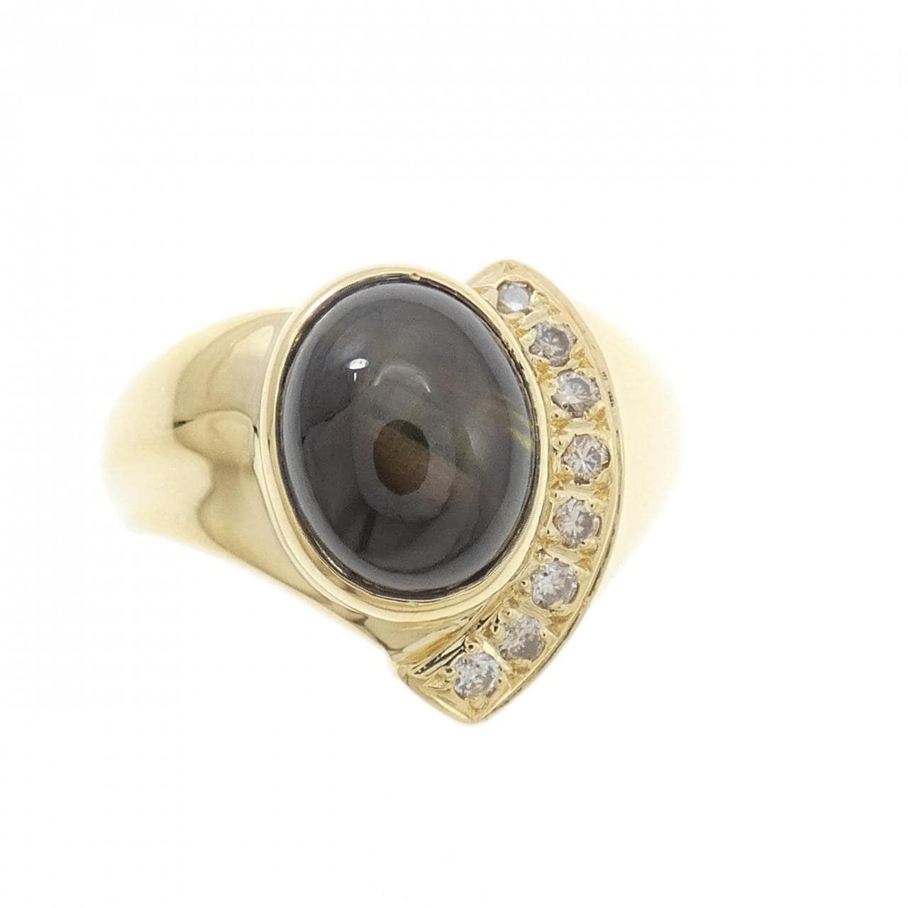 K18YG スターサファイヤ リング 3.60CT