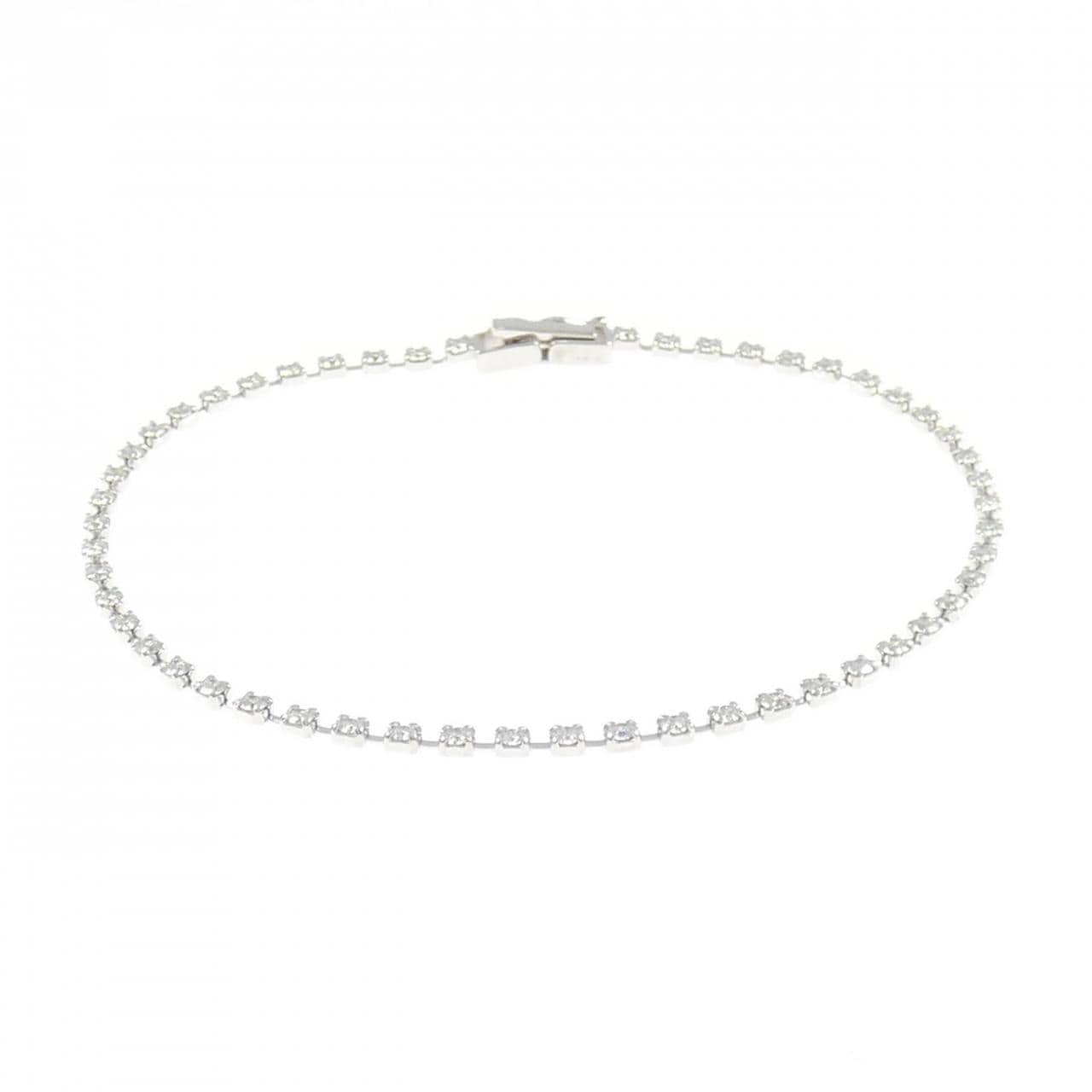 K18WG ダイヤモンド ブレスレット 1.00CT