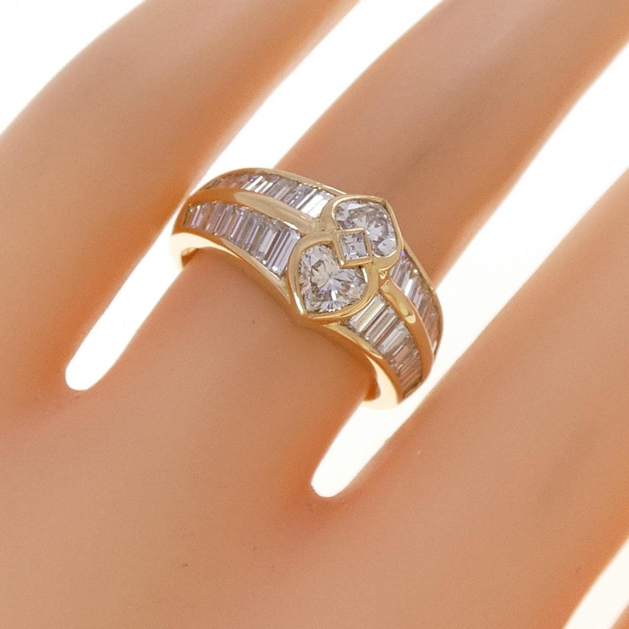 K18YG ダイヤモンド リング 0.57CT