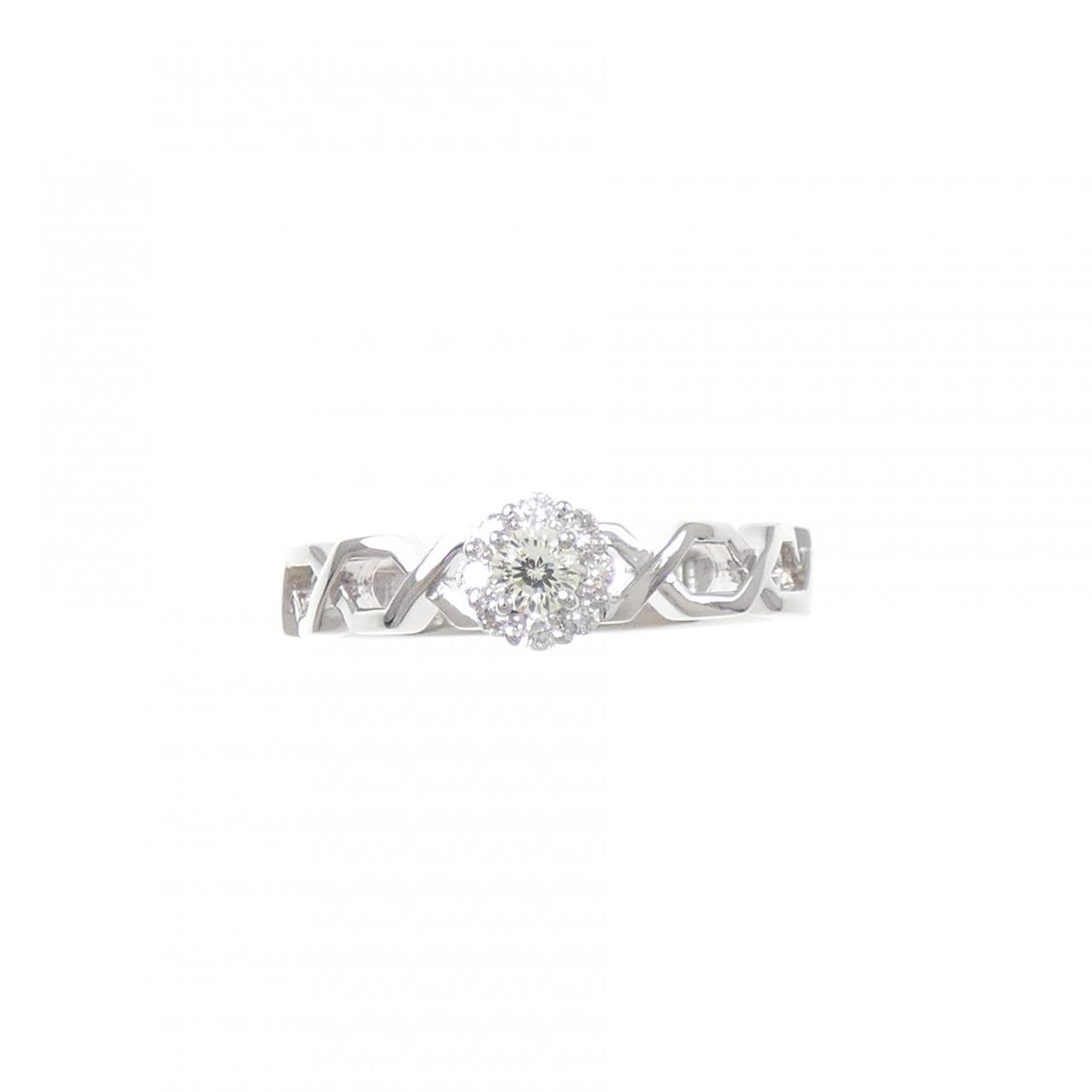 PT950 ダイヤモンド リング 0.092CT