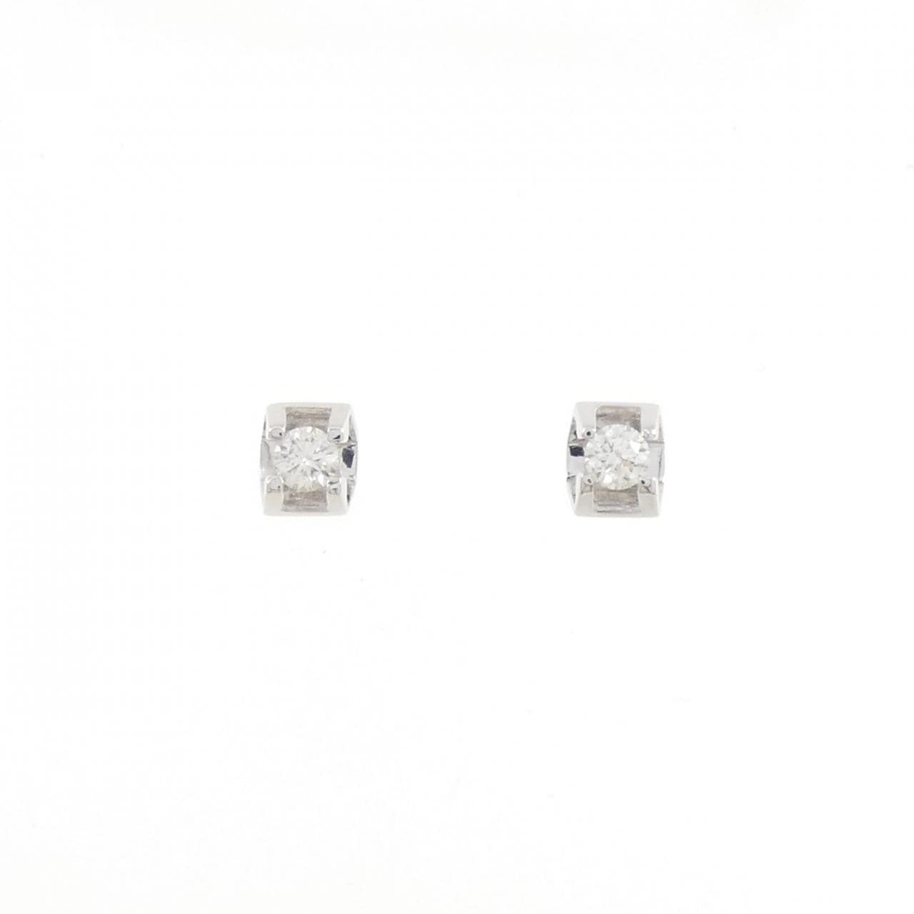 750WG/K18WG ダイヤモンド ピアス 0.20CT