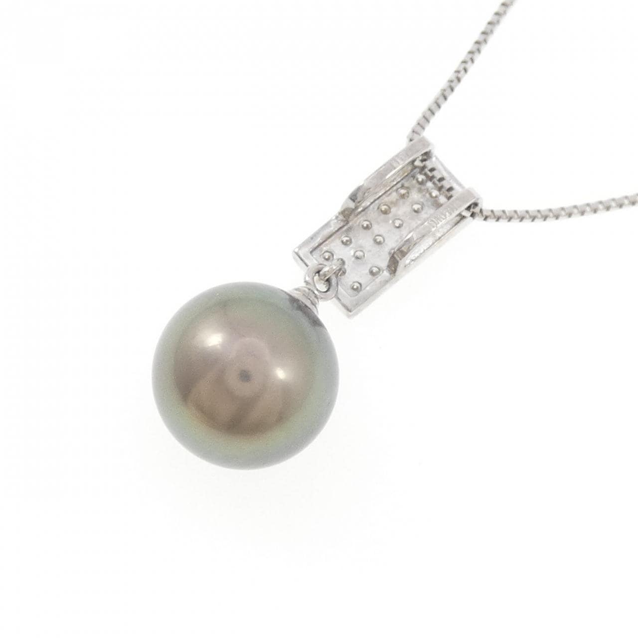 K14WG/K18WG 黒蝶パール ネックレス 11.3mm