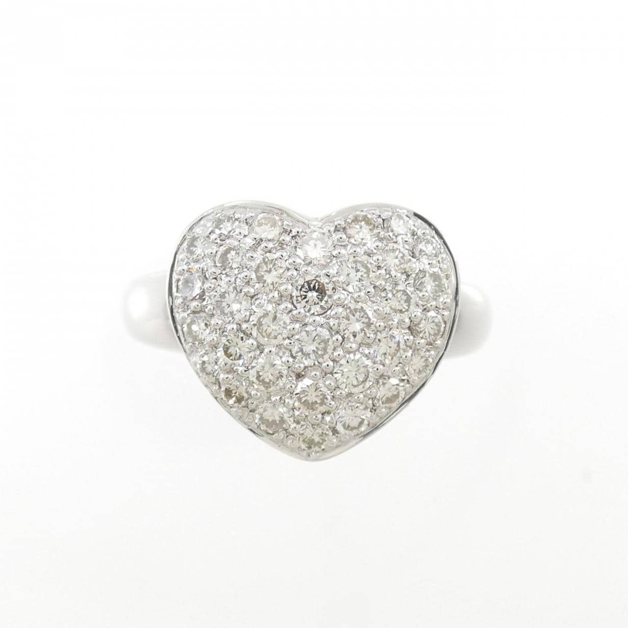 PT Heart Pave Diamond Ring 0.73CT
