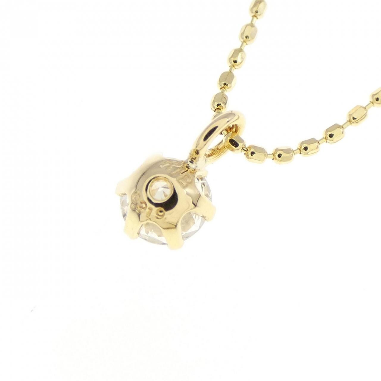 K18YG ソリティア ダイヤモンド ネックレス 0.219CT