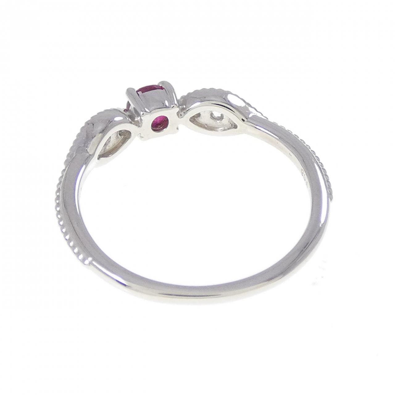PT900 ルビー ピンキーリング 0.20CT