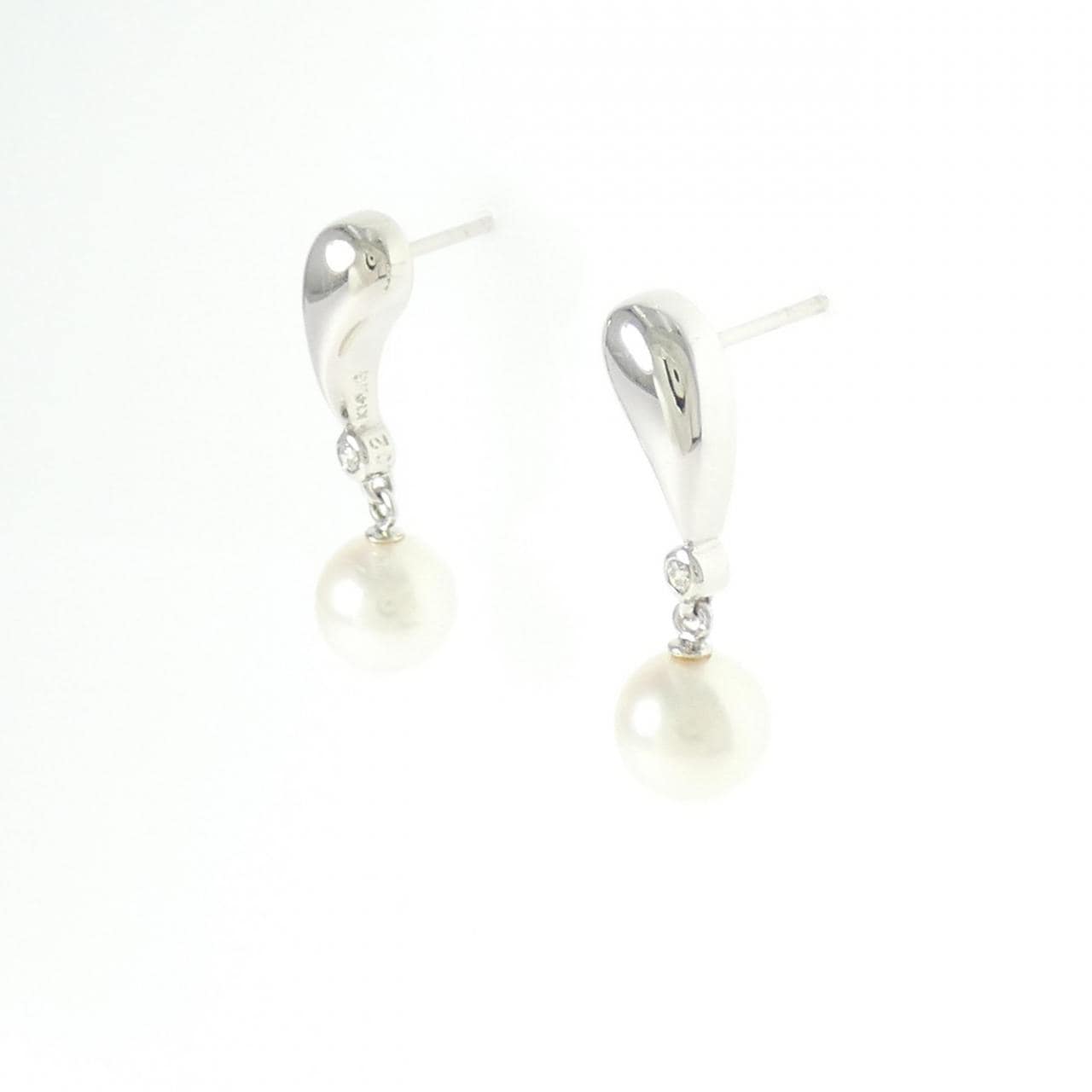 K14WG アコヤパール ピアス 7mm