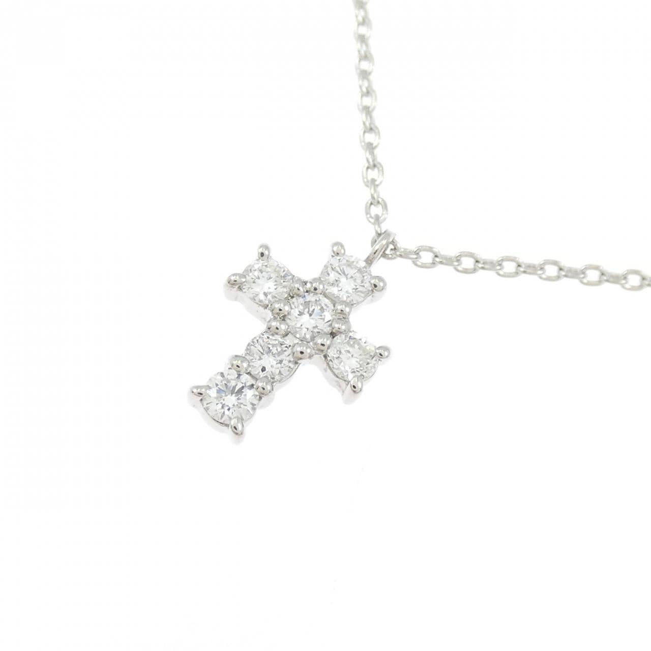 ヴァンドーム クロス ダイヤモンド ネックレス 0.18