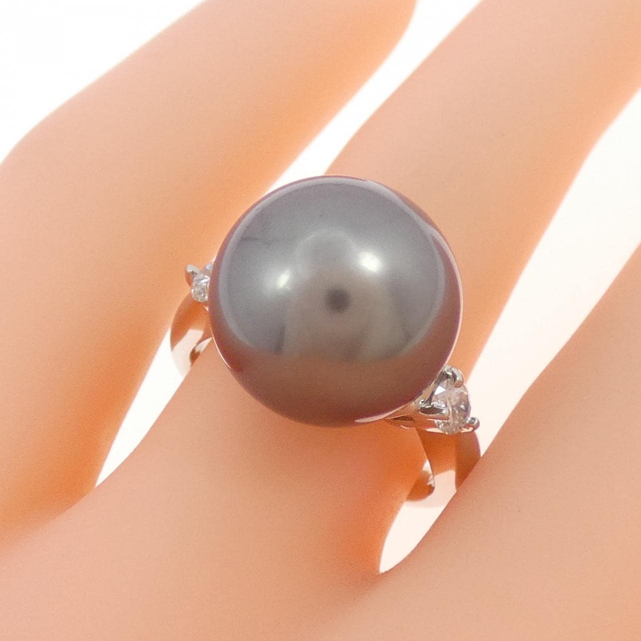PT900 黒蝶パール リング 12.6mm