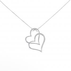 K18WG heart Diamond necklace 0.24CT