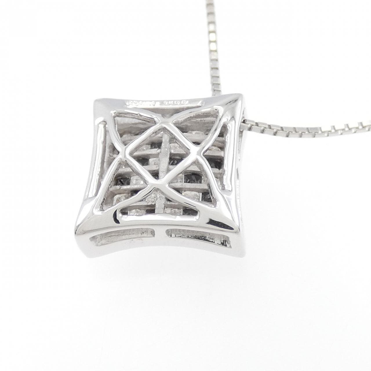 K18WG ダイヤモンド ネックレス 1.00CT
